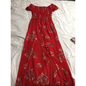 Red flower dress